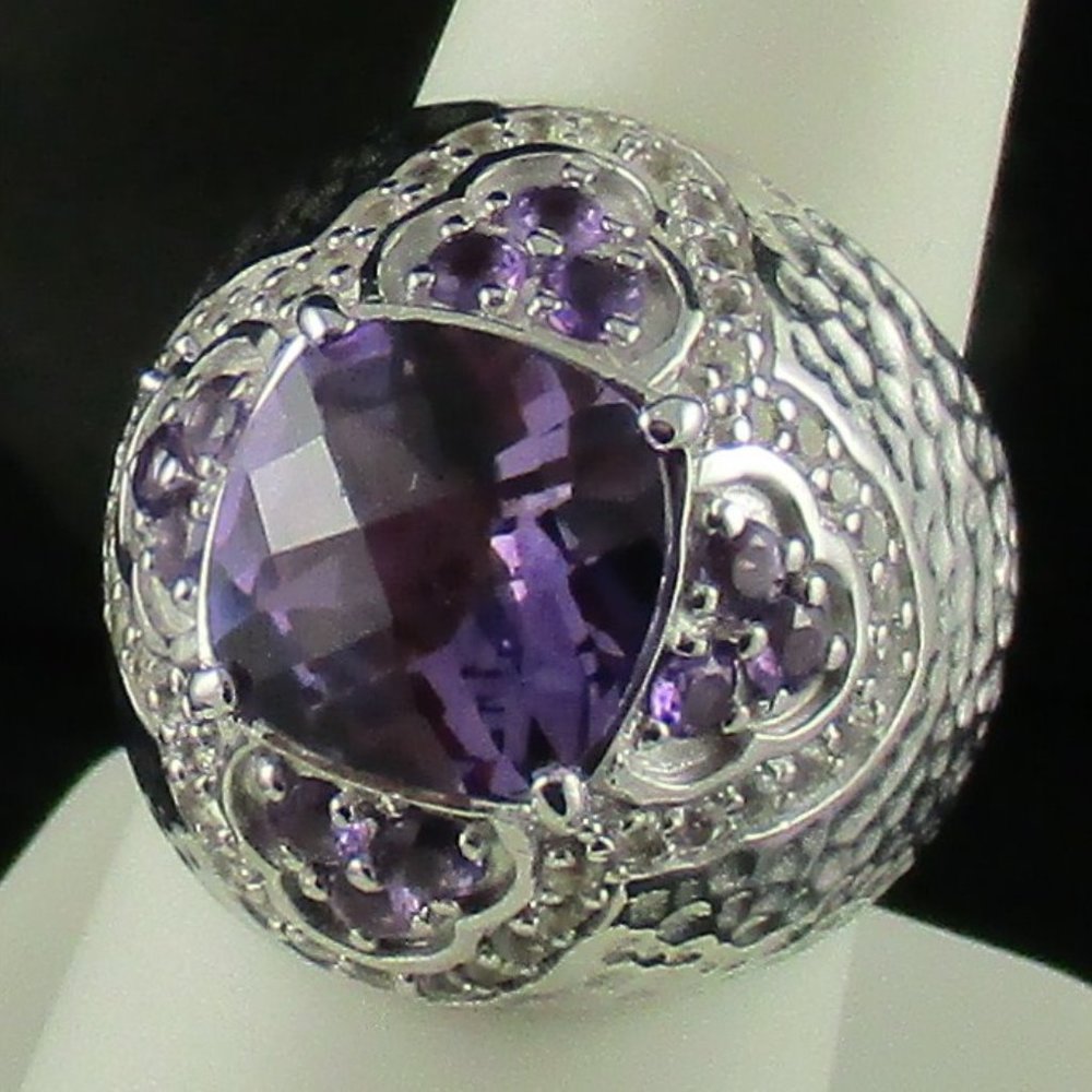 Sima K 4.83ct Amethyst & White Topaz Ring